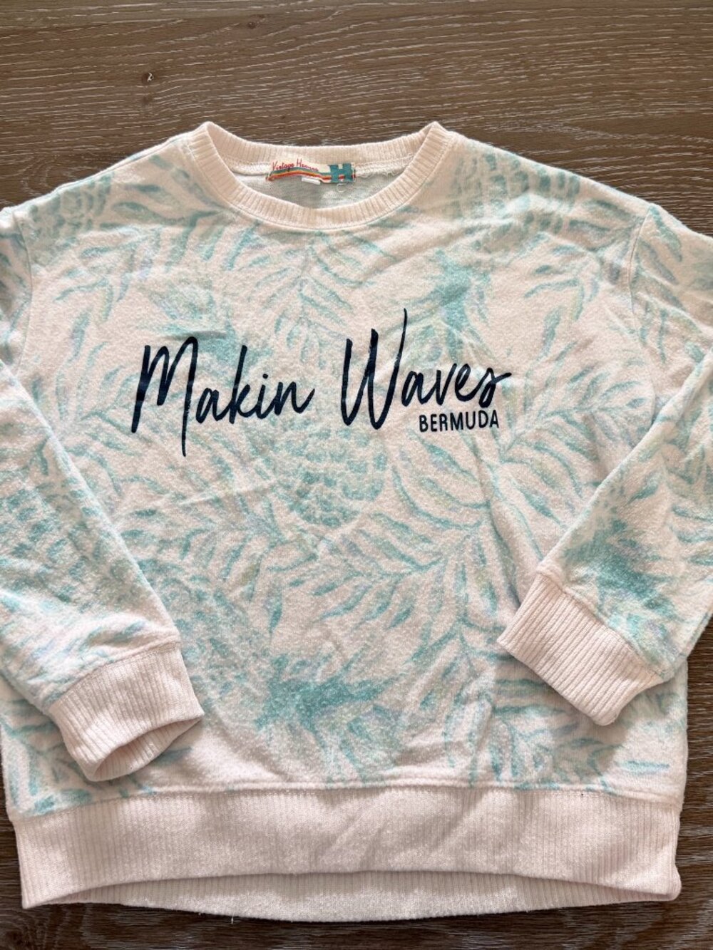 Girls Vintage Havana Makin Waves Bermuda long sleeve sweater size Large 14